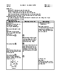Giáo án Hình học 8 Tuần 13 Đa giác - Đa giác đều
