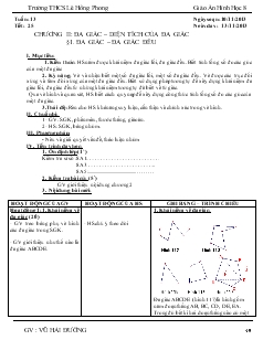 Giáo án Hình học 8 Tuần 13, Tiết 25 - Vũ Hải Đường