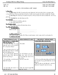 Giáo án Hình học 8 Tuần 13, Tiết 26 - Vũ Hải Đường