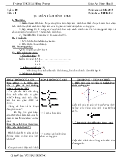 Giáo án Hình học 8 Tuần 20, Tiết 34 - Vũ Hải Đường