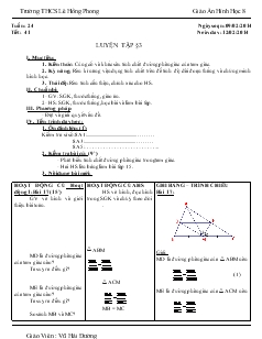 Giáo án Hình học 8 Tuần 24, Tiết 41 - Vũ Hải Đường
