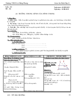 Giáo án Hình học 8 Tuần 3, Tiết 6 - Vũ Hải Đường
