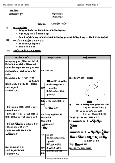 Giáo án Hình học 8 - Tuần 6 đến tuần 10