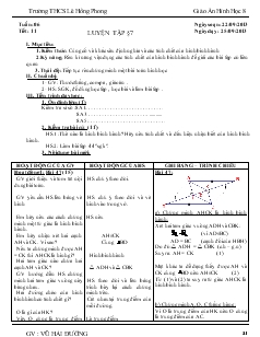 Giáo án Hình học 8 Tuần 6, Tiết 11 - Vũ Hải Đường