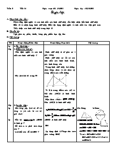 Giáo án Hình học 8 Tuần 8 Tiết 16 Luyện tập