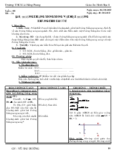 Giáo án Hình học 8 Tuần 8, Tiết 16 - Vũ Hải Đường