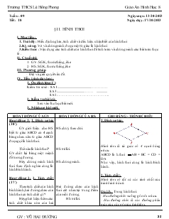 Giáo án Hình học 8 Tuần 9, Tiết 18 - Vũ Hải Đường