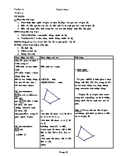 Giáo án Hình học lớp 8 học kỳ 1