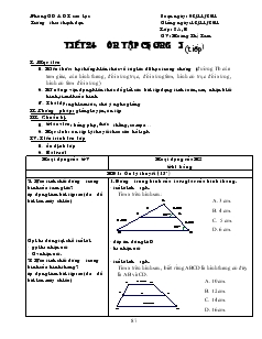 Giáo án Hình học lớp 8 năm học 2011- 2012 Tiết 24 Ôn tập chương I (tiếp)