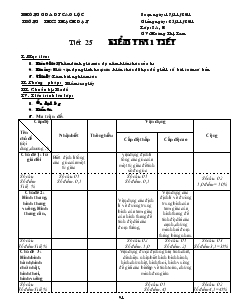 Giáo án Hình học lớp 8 năm học 2011- 2012 Tiết 25 Kiểm tra 1 tiết