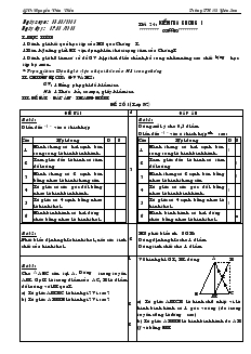 Giáo án Hình học lớp 8 năm học 2012- 2013 Tiết 24 Kiểm tra chương I