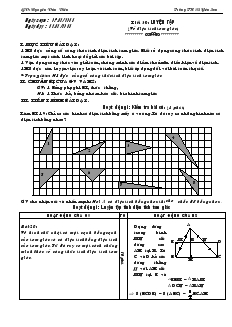 Giáo án Hình học lớp 8 năm học 2012- 2013 Tiết 30 Luyện tập (về diện tích tam giác)
