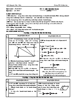 Giáo án Hình học lớp 8 năm học 2012- 2013 Tiết 33 Diện tích hình thang