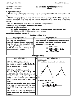 Giáo án Hình học lớp 8 năm học 2012- 2013 Tiết 47 Trường hợp đồng dạng thứ ba