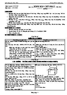 Giáo án Hình học lớp 8 năm học 2012- 2013 Tiết 55 Hình hộp chữ nhật ( tiếp theo)