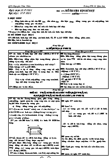 Giáo án Hình học lớp 8 năm học 2012- 2013 Tiết 57 Thể tích hình hộp chữ nhật