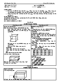 Giáo án Hình học lớp 8 năm học 2012- 2013 Tiết 58 Luyện Tập