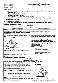 Giáo án Hình học lớp 8 năm học 2012- 2013 Tiết 63 Hình chóp đều và hình chóp cụt