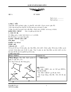 Giáo án hình học lớp 8 trường THCS Khóa Bảo