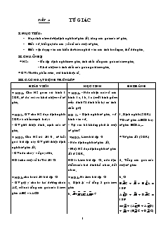 Giáo án Hình học lớp 8 từ tiết 1 đến tiết 5