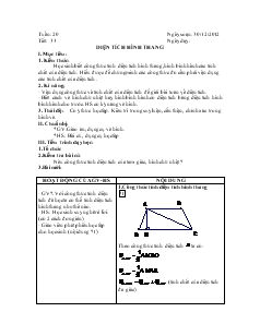 Giáo án Hình học lớp 8 từ tiết 33 đến tiết 36