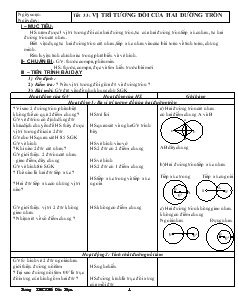 Giáo án Hình học lớp 9 học kỳ II