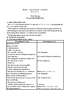 Giáo án lớp 3 (chuẩn kiến thức kỹ năng) - Tuần 20