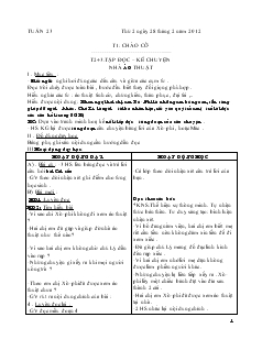 Giáo án lớp 3 (chuẩn kiến thức kỹ năng) - Tuần 23