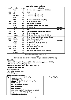 Giáo án lớp 3 (chuẩn kiến thức kỹ năng) - Tuần 34