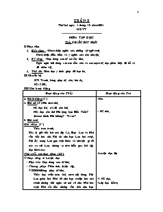 Giáo án lớp 3 (chuẩn kiến thức) - Tuần 5