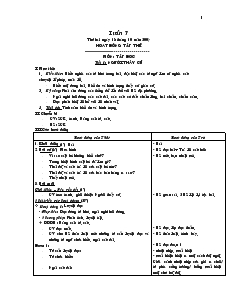 Giáo án lớp 3 (chuẩn kiến thức) - Tuần 7 năm 2004