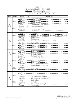 Giáo án lớp 3 - Học kỳ I năm 2013 - Tuần 16