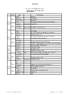 Giáo án lớp 3 - Học kỳ I năm 2013 - Tuần 3