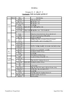 Giáo án lớp 3 - Học kỳ I năm 2013 - Tuần 6