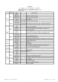 Giáo án lớp 3 - Học kỳ I năm 2013 - Tuần 8