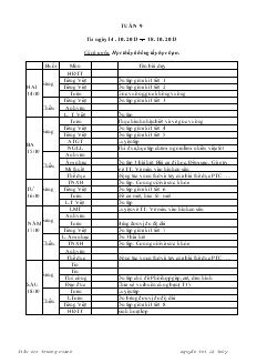 Giáo án lớp 3 - Học kỳ I năm 2013 - Tuần 9