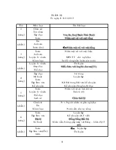 Giáo án lớp 3 - Tuần 12 (từ ngày 4 – 8/11/2013)