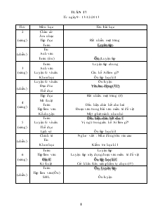 Giáo án lớp 3 - Tuần 17 (từ ngày 9 – 13/12/2013)