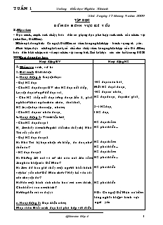 Giáo án lớp 4 - Tuần 1 năm 2009 - Trường tiểu học Nghĩa Khánh