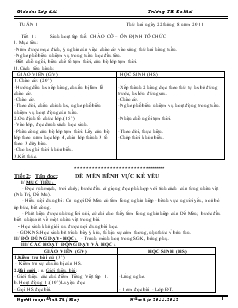 Giáo án lớp 4 - Tuần 1 - Trường TH Eakhal