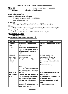 Giáo án lớp 4 - Tuần 10 năm 2008 - Trường tiểu học Nghĩa Khánh