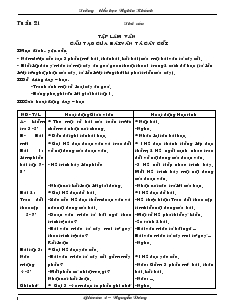 Giáo án lớp 4 - Tuần 21 năm 2009 - Trường tiểu học Nghĩa Khánh