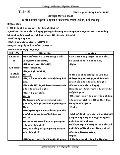 Giáo án lớp 4 - Tuần 29 năm 2009 - Trường tiểu học Nghĩa Khánh