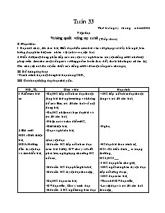 Giáo án lớp 4 - Tuần 33 năm 2006 - Trường tiểu học Nghĩa Khánh