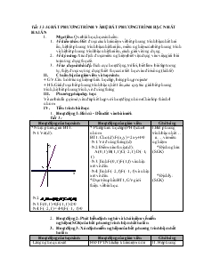 Giáo án môn Đại số 10 (cơ bản) - Tiết 53, 54: Bất phương trình và hệ bất phương trình bậc nhất hai ẩn