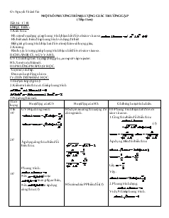 Giáo án môn Hình học 11 - Một số phương trình lượng giác thường gặp (tiếp theo)