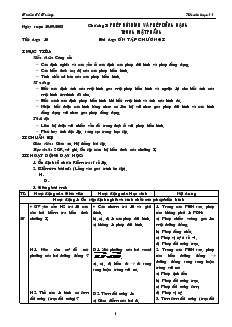 Giáo án môn Hình học 11 - Tiết dạy: 10 - Bài dạy: Ôn tập chương I