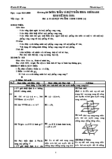 Giáo án môn Hình học 11 - Tiết dạy: 20 - Bài 4: Hai mặt phẳng song song (tiếp)