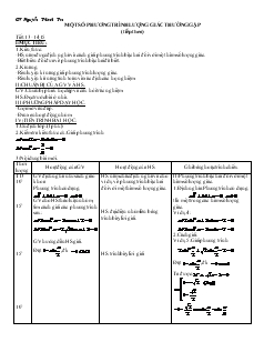 Giáo án môn Hình học 11 - Tiết:13, 14, 15: Một số phương trình lượng giác thường gặp (tiếp theo)