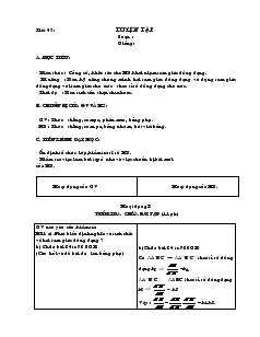 Giáo án môn Hình học 8 (chuẩn) - Tiết 43, 44